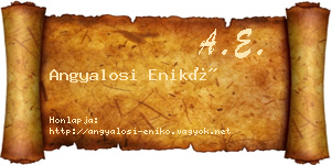 Angyalosi Enikő névjegykártya